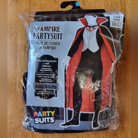 Adult Vampire Party Suit Men's Size L - Picture 2 of 7